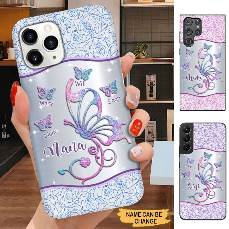 Butterflies Grandma Nana Mimi MOM Personalized Phone case SC6271 Phone case FUEL 