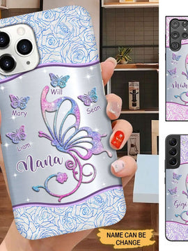 Butterflies Grandma Nana Mimi MOM Personalized Phone case SC6271