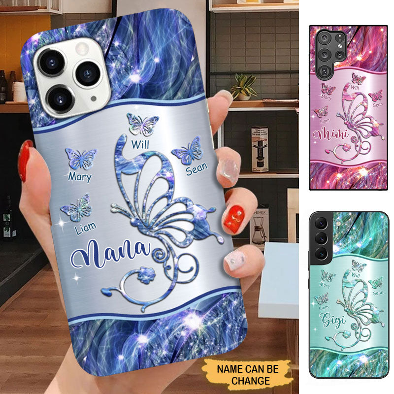 Butterflies Grandma Nana Mimi MOM Personalized Phone case SC7141 Phone case FUEL 