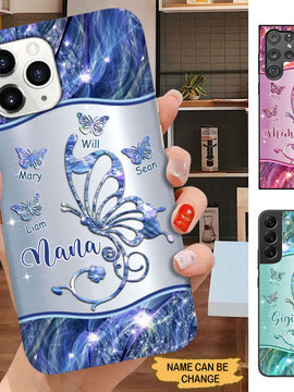 Butterflies Grandma Nana Mimi MOM Personalized Phone case SC7141