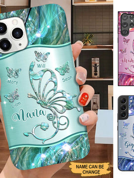 Butterflies Grandma Nana Mimi MOM Personalized Phone case SC7142