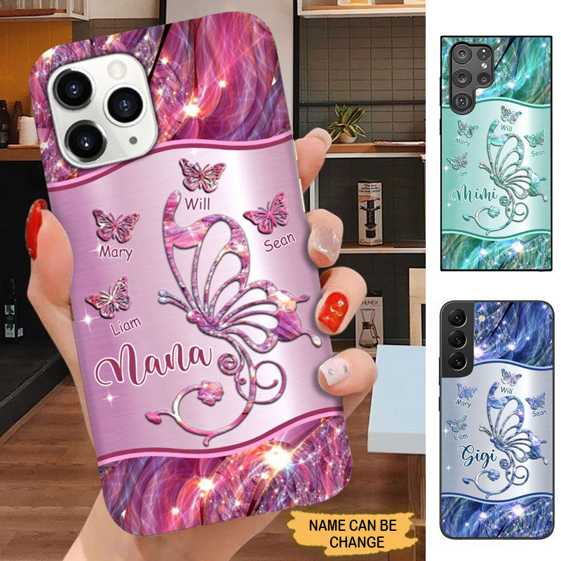 Butterflies Grandma Nana Mimi MOM Personalized Phone case SC7143 Phone case FUEL 
