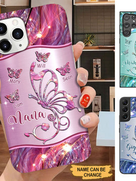 Butterflies Grandma Nana Mimi MOM Personalized Phone case SC7143