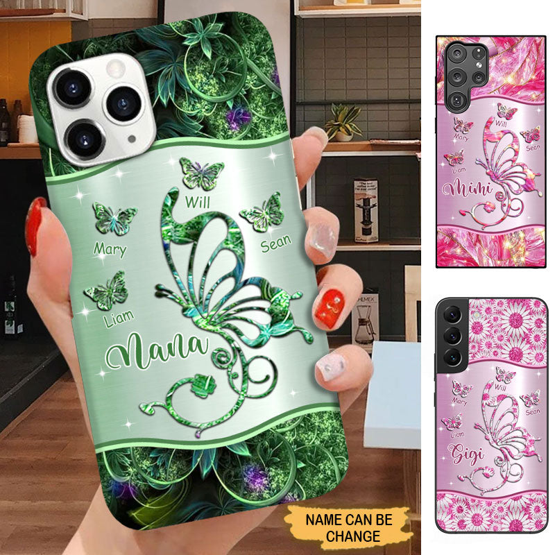 Butterflies Grandma Nana Mimi MOM Personalized Phone case SC7144 Phone case FUEL 