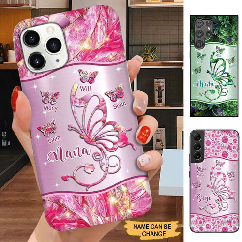 Butterflies Grandma Nana Mimi MOM Personalized Phone case SC7145 Phone case FUEL 