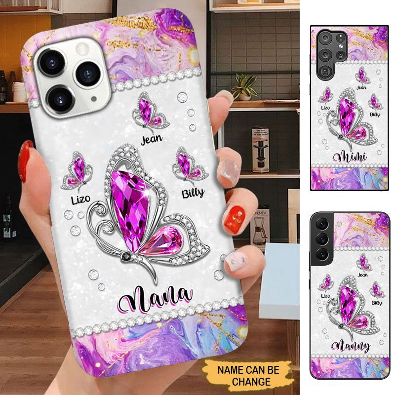 Butterflies Grandma with Grandkids Personalized Phone case SC6274 Phone case FUEL 