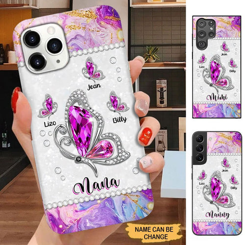 Butterflies Grandma with Grandkids Personalized Phone case SC6274 Phone case FUEL 