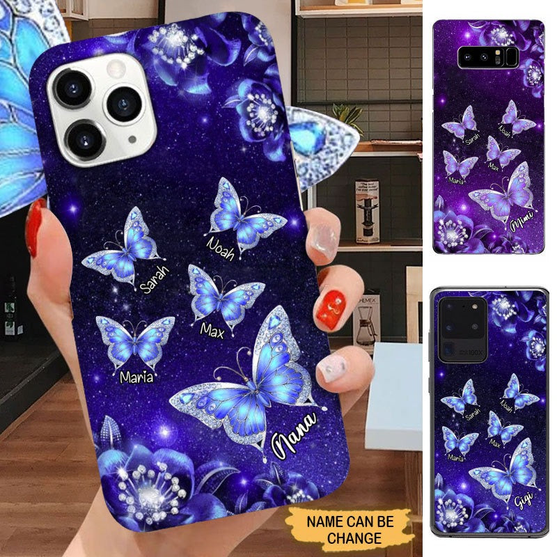Butterflies Grandma with Grandkis Mommy Auntie Personalized Phone case Phone case FUEL 