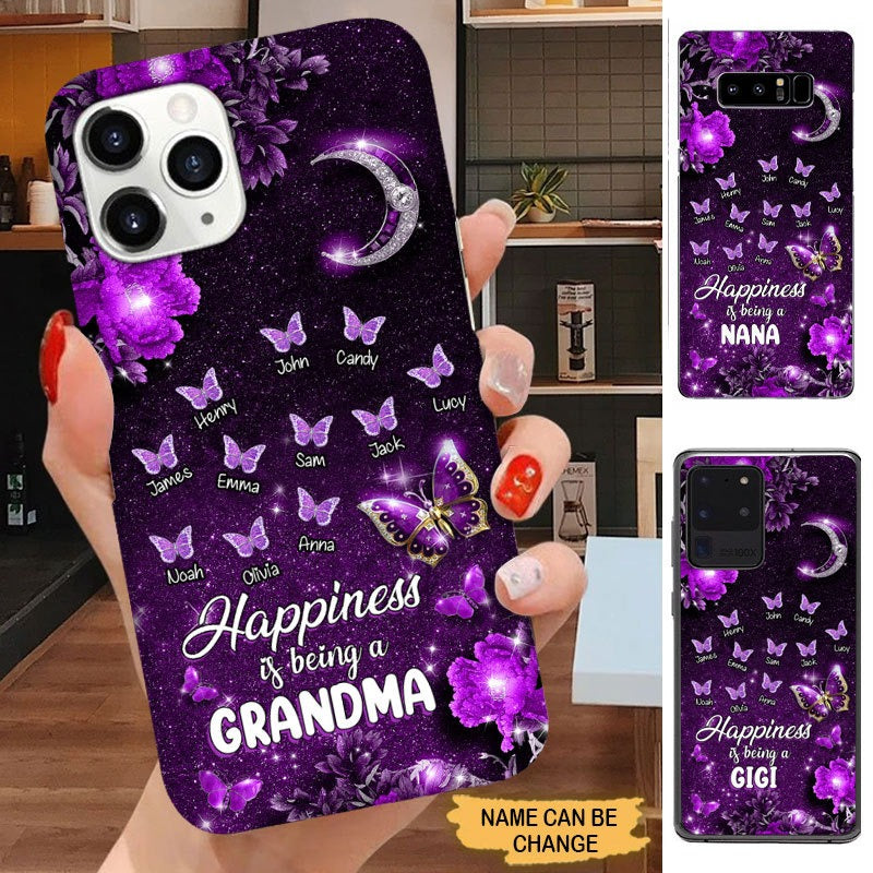 Butterflies Happiness is being Grandma Mommy Auntie Personalized Phone case Phone case FUEL 