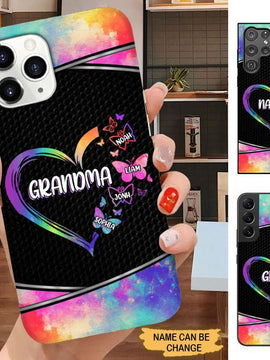 Butterflies Heart Grandma Mommy Auntie Personalized Phone case SC1765