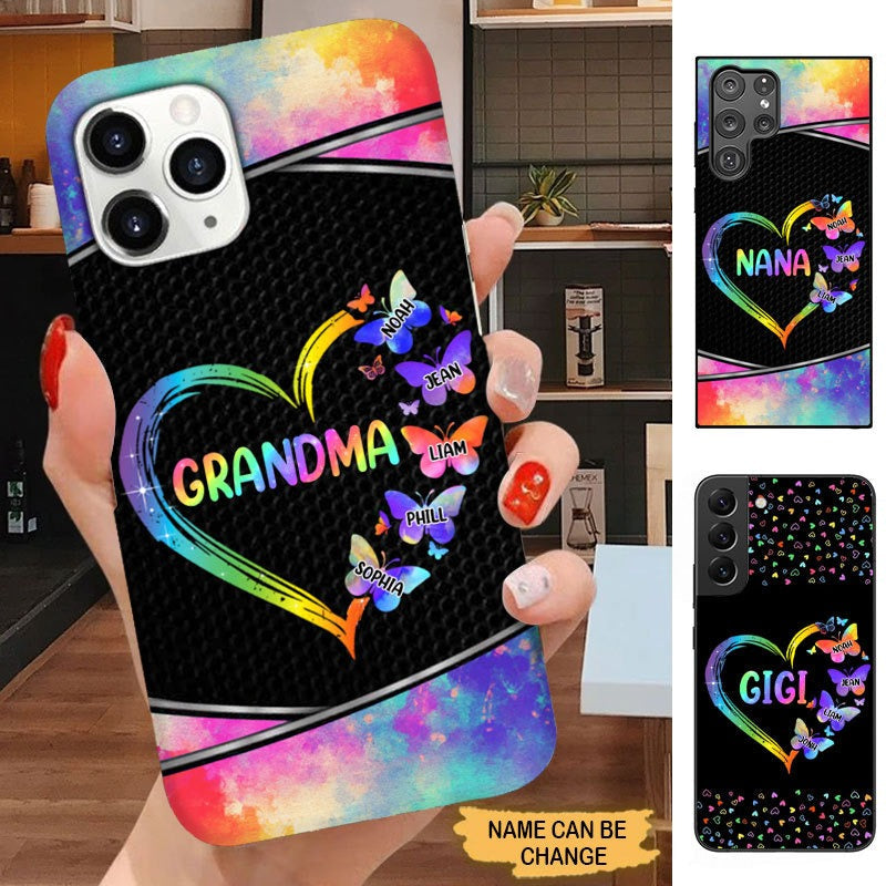 Butterflies Heart Grandma Mommy Nana Mimi Personalized Phone case Phone case FUEL 