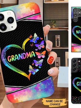 Butterflies Heart Grandma Mommy Nana Mimi Personalized Phone case