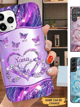 Butterflies Heart Grandma Nana Mimi Gigi Personalized Phone case SC7072