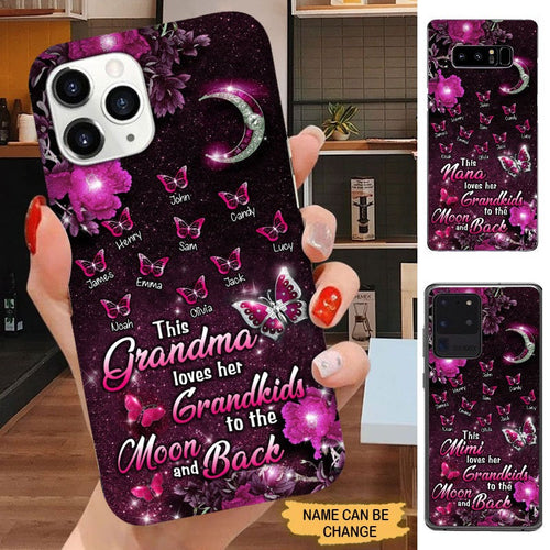 Butterflies This Grandma love her Grankids to the moon and back Personalized phone case Phone case FUEL 