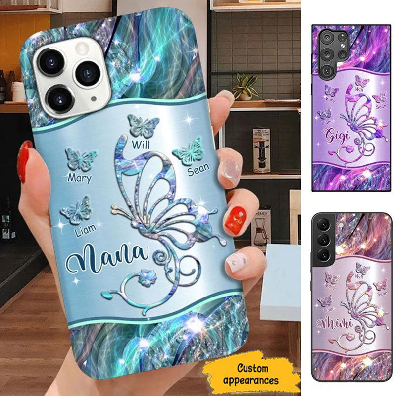 Butterfly Grandma Nana Mimi MOM Personalized Phone case SC22651