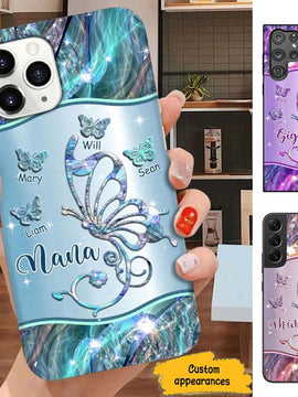 Butterfly Grandma Nana Mimi MOM Personalized Phone case SC22651