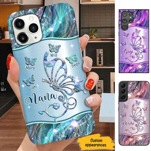 Butterflies Grandma Nana Mimi MOM Personalized Phone case SC2266