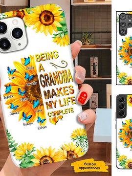 Butterfly Being Grandma makes my life complete Nana Mommy Personalized Phone case SC28101