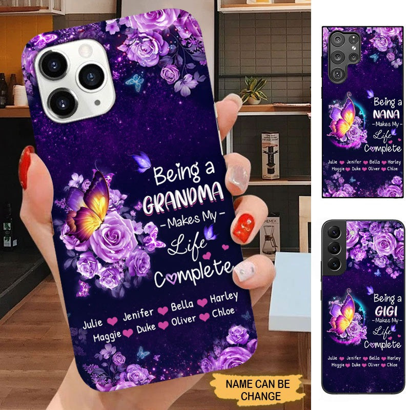 Butterfly Being Grandma makes my life complete Personalized Phone case Phone case FUEL 