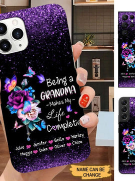 Butterfly Being a Grandma make my life complete Personalized Phone case