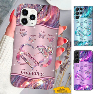 Butterfly Blessed To be called Grandma Nana Mimi Mommy Personalized Phone Case SC293237