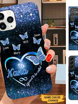 Butterfly Blessed To be called Grandma Nana Mommy Personalized Phone Case SC14106