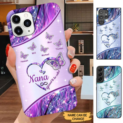 Butterfly Blessed To be called Grandma Nana Mommy Personalized Phone case SC21101