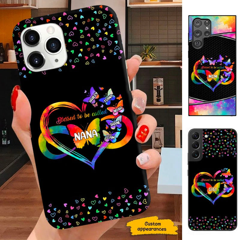 Butterfly Blessed To be called Grandma Nana Mommy Personalized Phone case SC261231