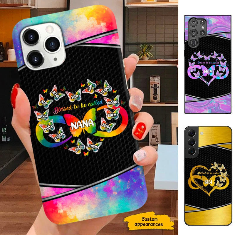Butterfly Blessed To be called Grandma Nana Mommy Personalized Phone case SC271237