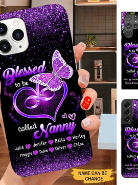 Butterfly Blessed To be called Nana Grandma Personalized Phone Case SC2296