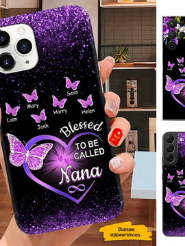 Butterfly Blessed To be called Nana Mimi Mom Grandma Personalized Phone Case SC243239