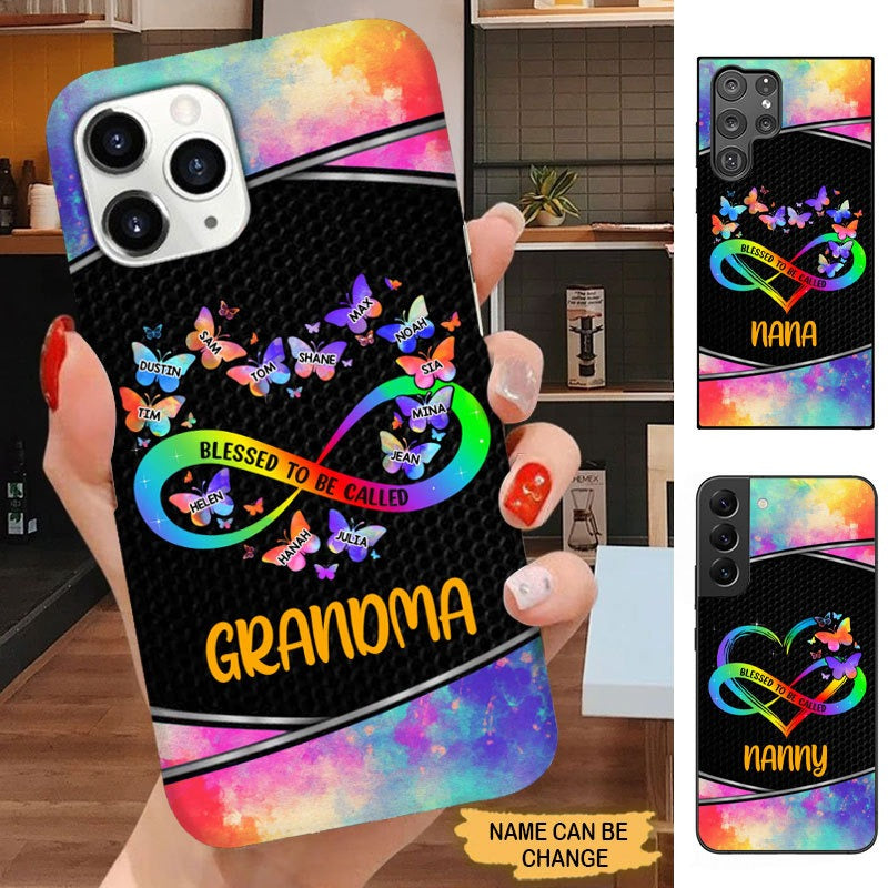 Butterfly Blessed to be called Grandma Nana Gigi Personalized Phone case SC2572 Phone case ShinyCustom Phone Case 