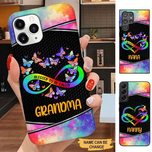 Butterfly Blessed to be called Grandma Nana Gigi Personalized Phone case SC2572 Phone case ShinyCustom Phone Case 
