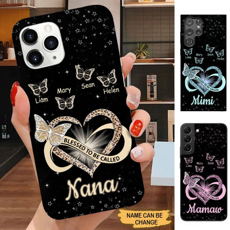 Butterfly Blessed to be called Grandma Nana Mimi Personalized Phone case SC2682 Phone case ShinyCustom Phone Case 