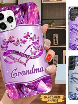 Butterfly Blessed to be called Grandma Nana Mimi Personalized Phone case SC2771