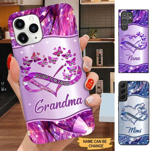 Butterfly Blessed to be called Grandma Nana Mimi Personalized Phone case SC2771 Phone case ShinyCustom Phone Case 
