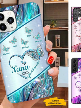 Butterfly Blessed to be called Nana Grandma Mimi Mom Personalized Phone case SC912314