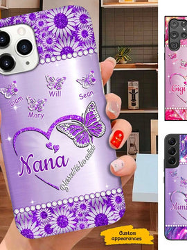 Butterfly Blessed to be called Nana Mimi Gigi Grandma Personalized Phone Case SC28103