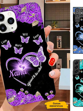 Butterfly Blessed to be called Nana Mimi Gigi Grandma Personalized Phone case SC101115