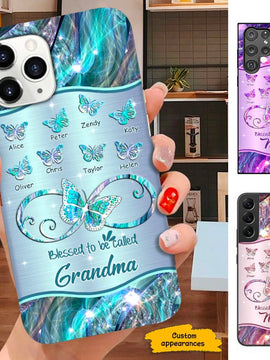 Butterfly Blessed to be called Nana Mimi Gigi Grandma Personalized Phone case SC101118