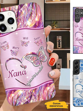 Butterfly Blessed to be called Nana Mimi Gigi Grandma Personalized Phone case SC1767