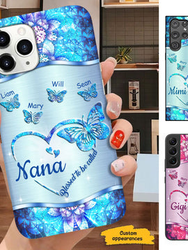 Butterfly Blessed to be called Nana Mimi Gigi Grandma Personalized Phone case SC1768