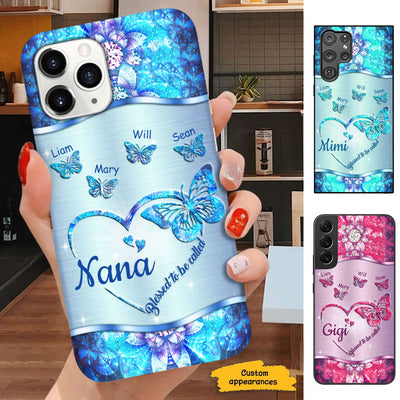 Butterfly Blessed to be called Nana Mimi Gigi Grandma Personalized Phone case SC1768