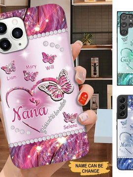 Butterfly Blessed to be called Nana Mimi Gigi Grandma Personalized Phone case SC31813