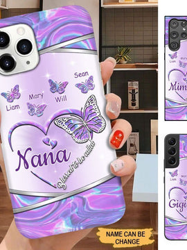 Butterfly Blessed to be called Nana Mimi Gigi Grandma Personalized Phone case SC31814