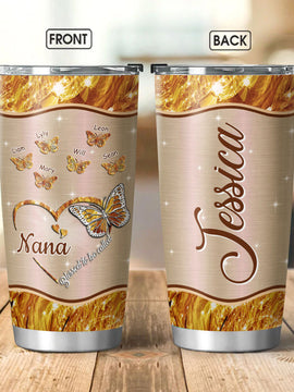 Butterfly Blessed to be called Nana Mimi Gigi Grandma Personalized Tumbler SC211016