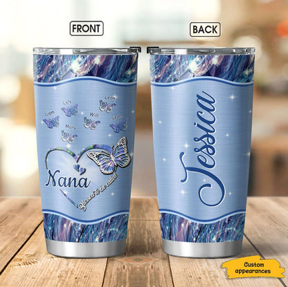Butterfly Blessed to be called Nana Mimi Gigi Grandma Personalized Tumbler SC31101