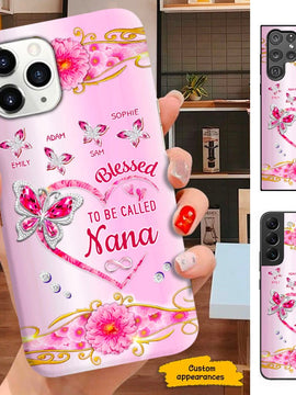 Butterfly Blessed to be called Nana Mimi Grandma Personalized Phone case SC291232