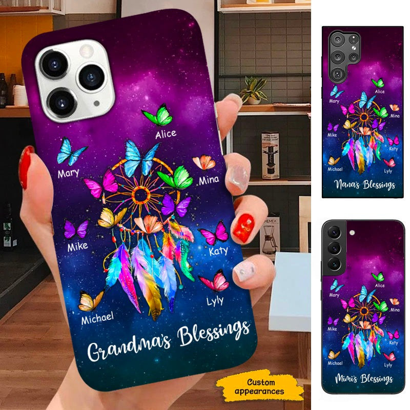 Butterfly Dreamcatcher Grandma's Blessings Nana Mommy Personalized Phone case SC912320