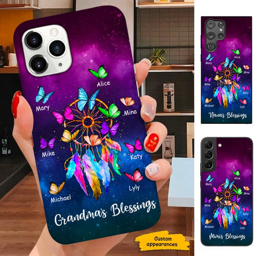 Butterfly Dreamcatcher Grandma's Blessings Nana Mommy Personalized Phone case SC912320